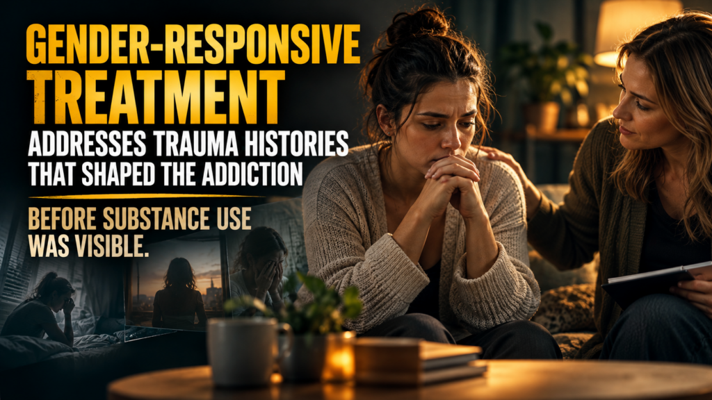 Gender-Responsive Treatment Addresses Trauma Histories That Shaped the Addiction Before Substance Use Was Visible